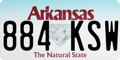 AR license plate 884KSW