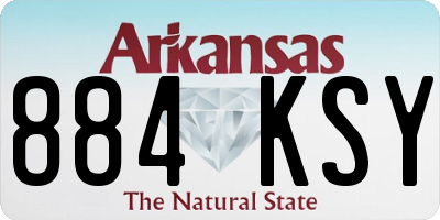 AR license plate 884KSY
