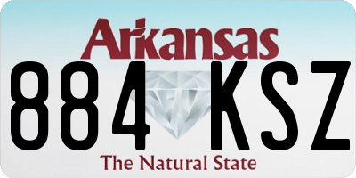 AR license plate 884KSZ