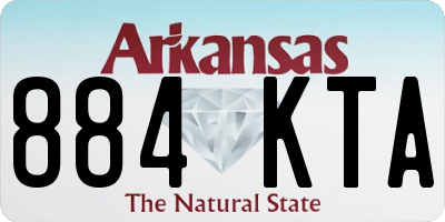 AR license plate 884KTA
