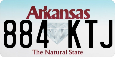 AR license plate 884KTJ