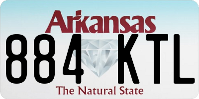 AR license plate 884KTL