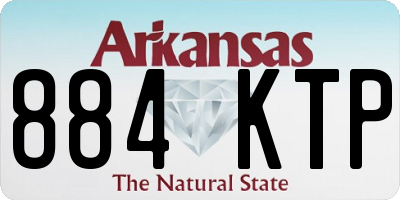 AR license plate 884KTP