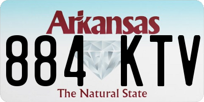 AR license plate 884KTV