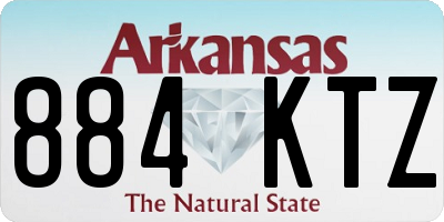 AR license plate 884KTZ