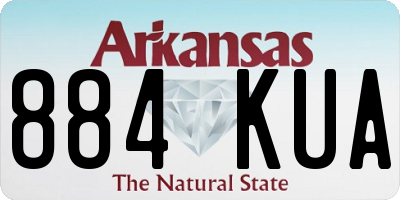AR license plate 884KUA