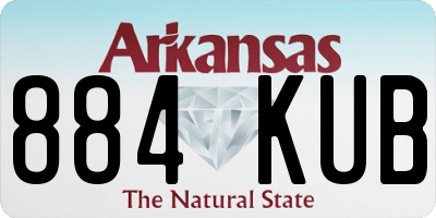 AR license plate 884KUB