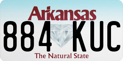 AR license plate 884KUC