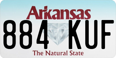 AR license plate 884KUF
