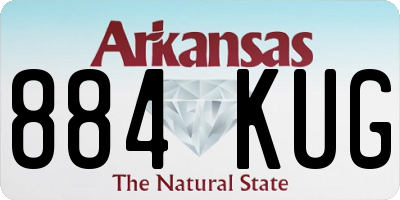 AR license plate 884KUG
