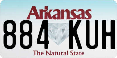 AR license plate 884KUH