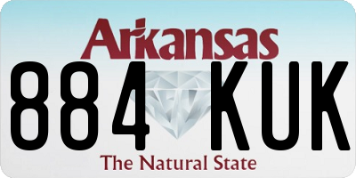 AR license plate 884KUK