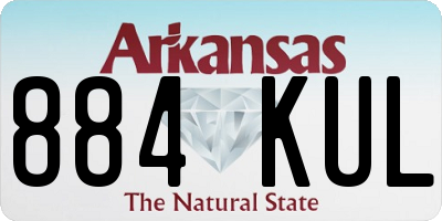 AR license plate 884KUL