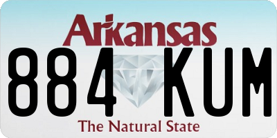 AR license plate 884KUM