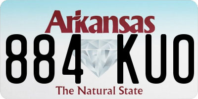 AR license plate 884KUO