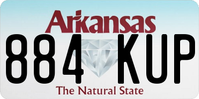 AR license plate 884KUP