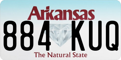 AR license plate 884KUQ