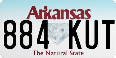 AR license plate 884KUT