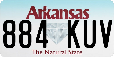 AR license plate 884KUV