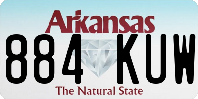 AR license plate 884KUW