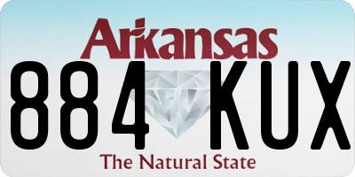 AR license plate 884KUX