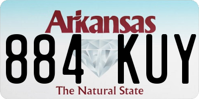 AR license plate 884KUY