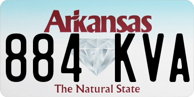 AR license plate 884KVA