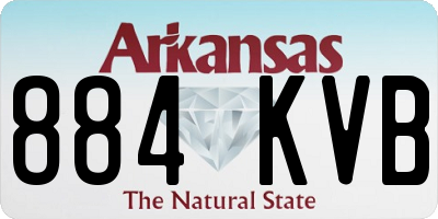 AR license plate 884KVB