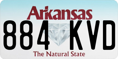 AR license plate 884KVD