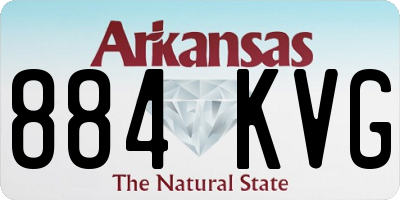 AR license plate 884KVG