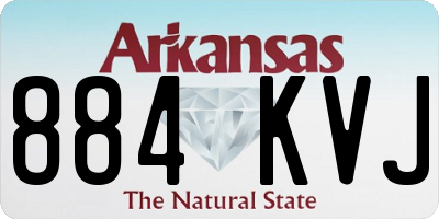 AR license plate 884KVJ