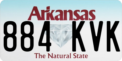 AR license plate 884KVK
