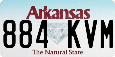 AR license plate 884KVM
