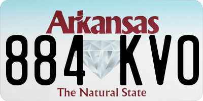 AR license plate 884KVO