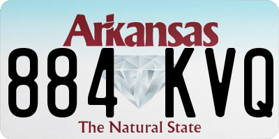 AR license plate 884KVQ