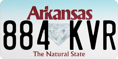 AR license plate 884KVR