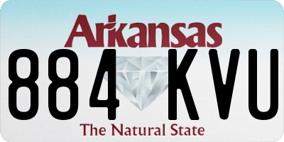 AR license plate 884KVU