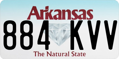 AR license plate 884KVV