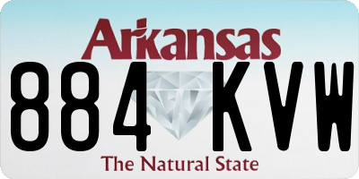 AR license plate 884KVW