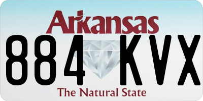 AR license plate 884KVX