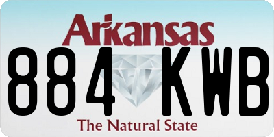 AR license plate 884KWB