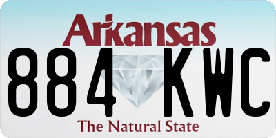 AR license plate 884KWC