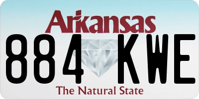 AR license plate 884KWE