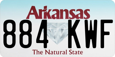 AR license plate 884KWF