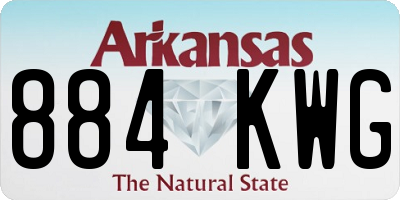 AR license plate 884KWG