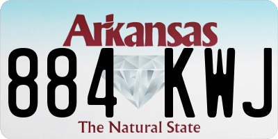 AR license plate 884KWJ