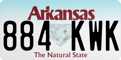 AR license plate 884KWK