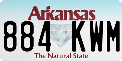 AR license plate 884KWM