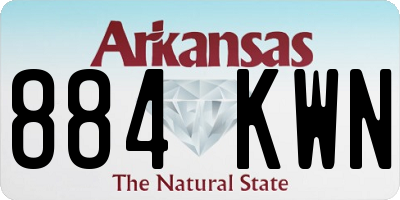 AR license plate 884KWN