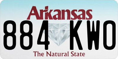 AR license plate 884KWO